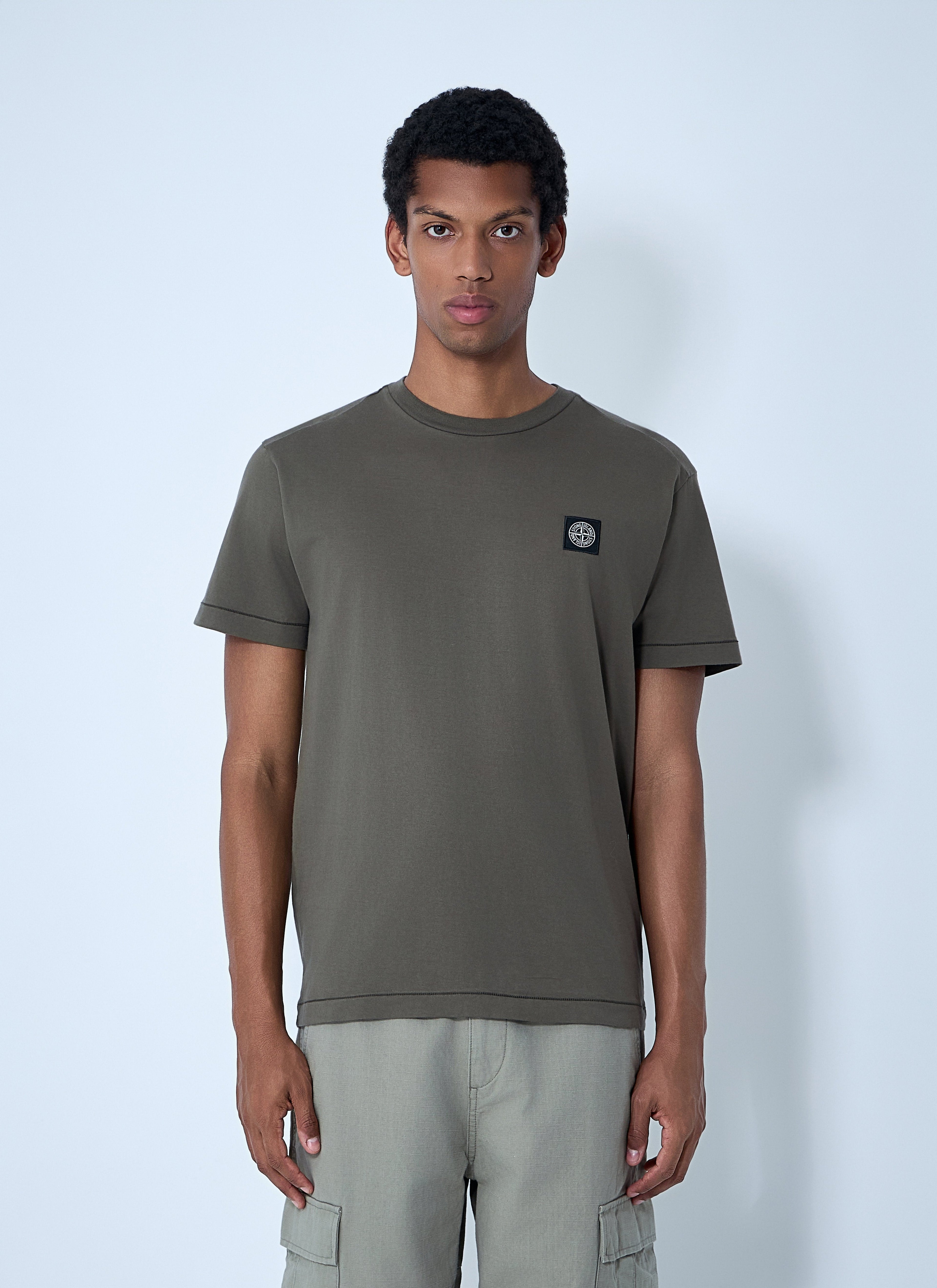 Stone Island Men Logo Motif T-Shirt