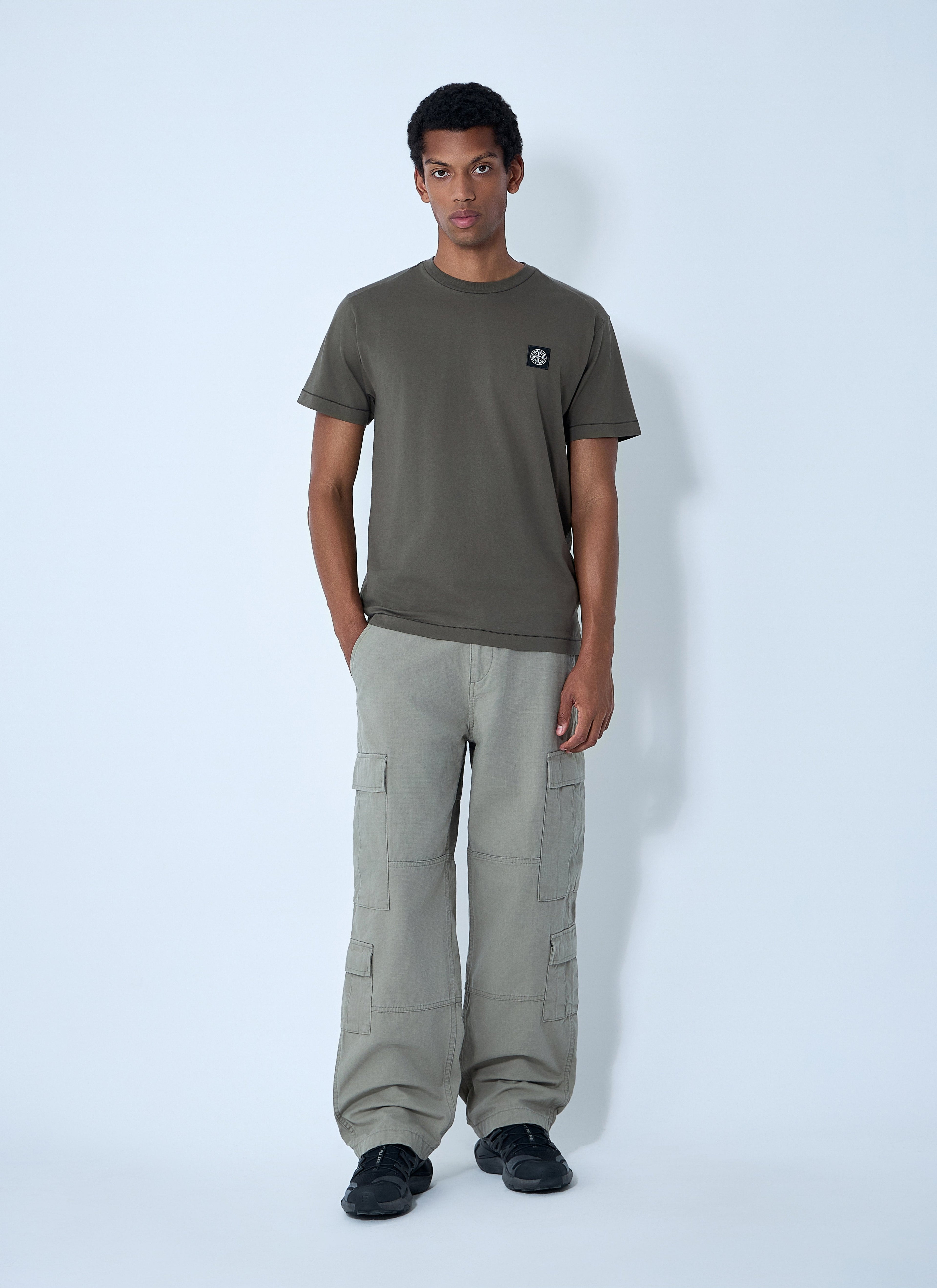 Stone Island Men Logo Motif T-Shirt
