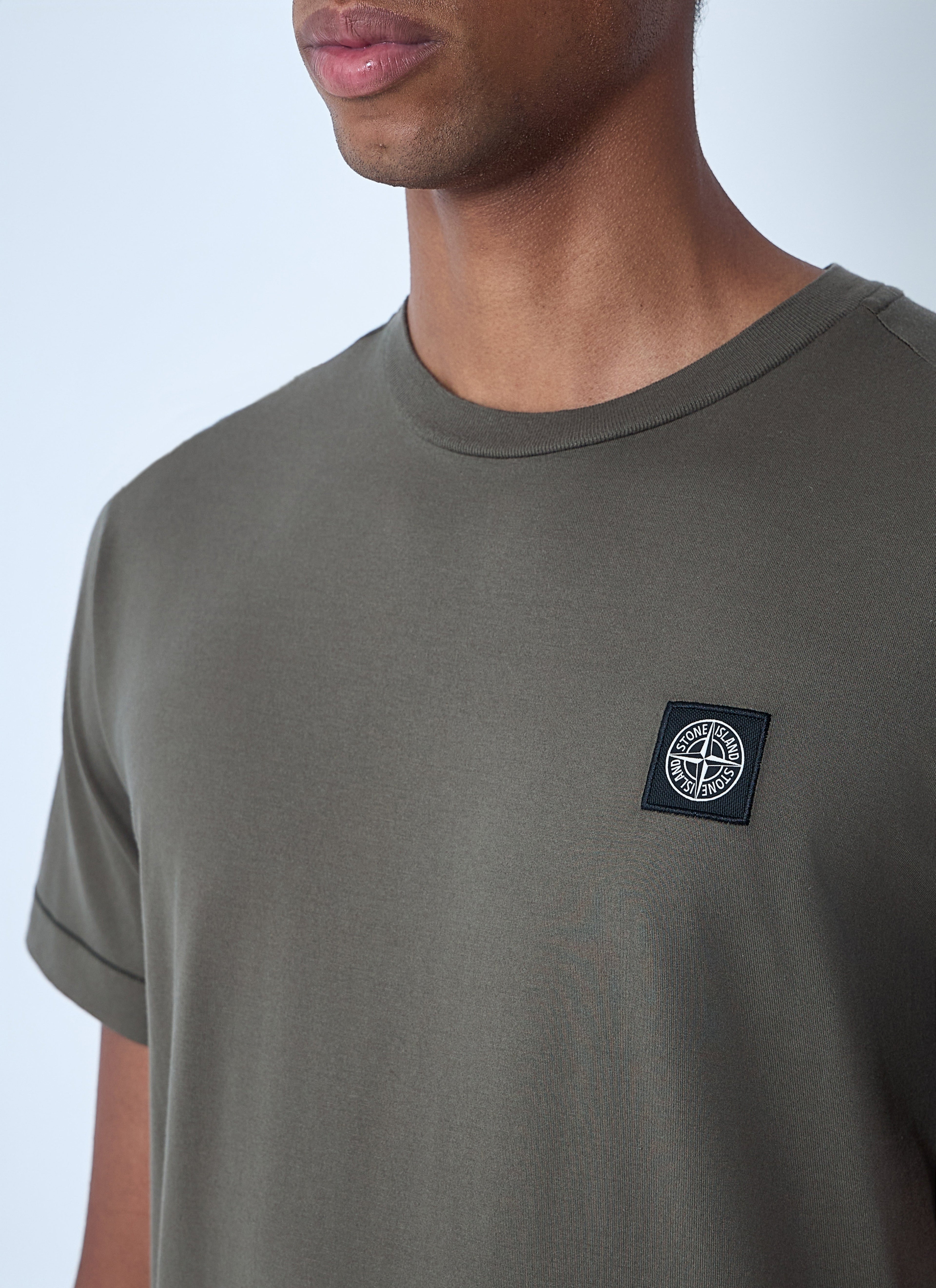 Stone Island Men Logo Motif T-Shirt