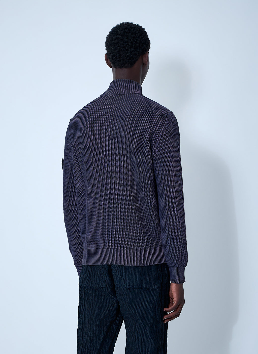 Stone Island Men Zip-Up Rib Cardigan