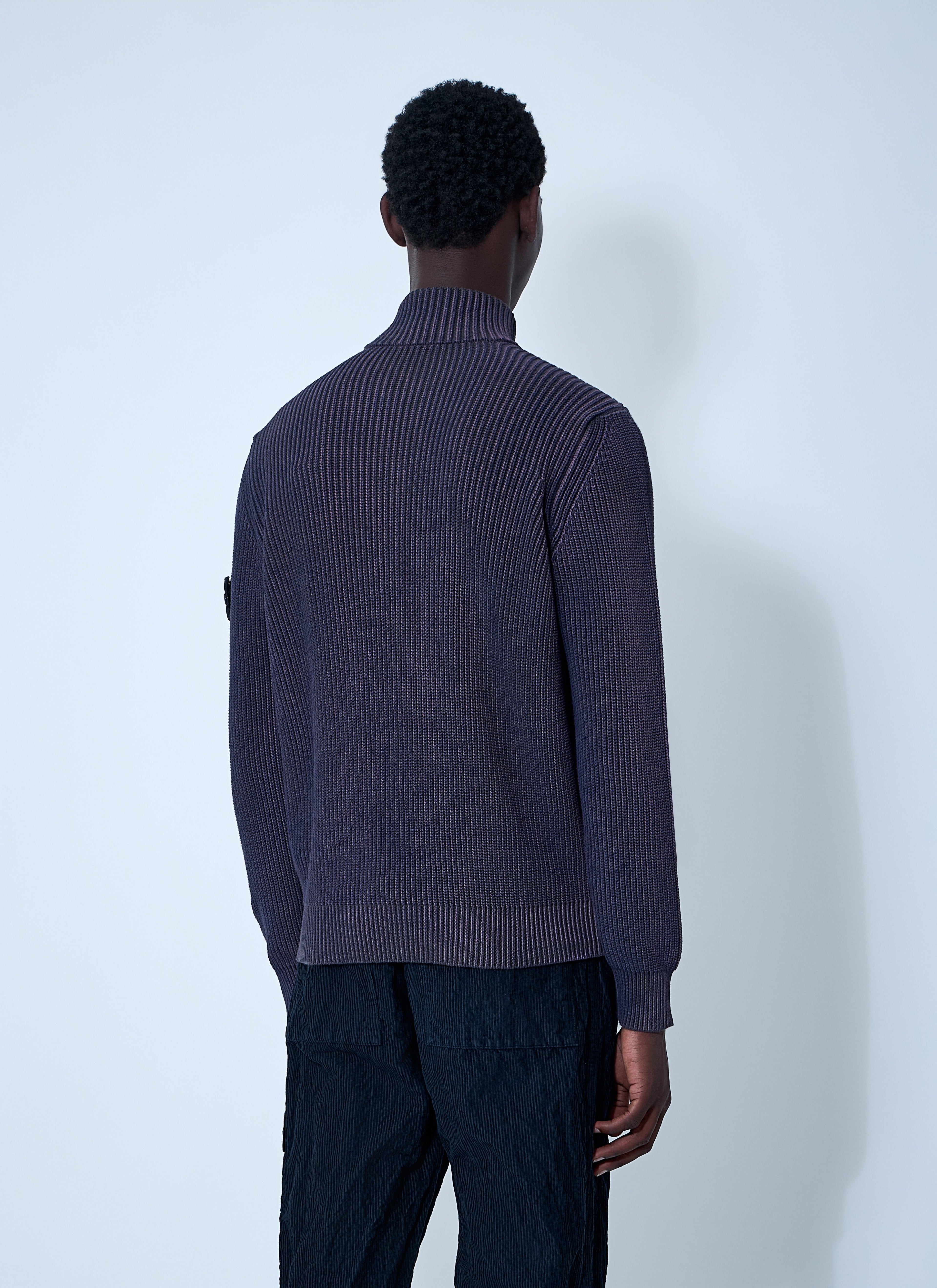 Stone Island Men Zip-Up Rib Cardigan