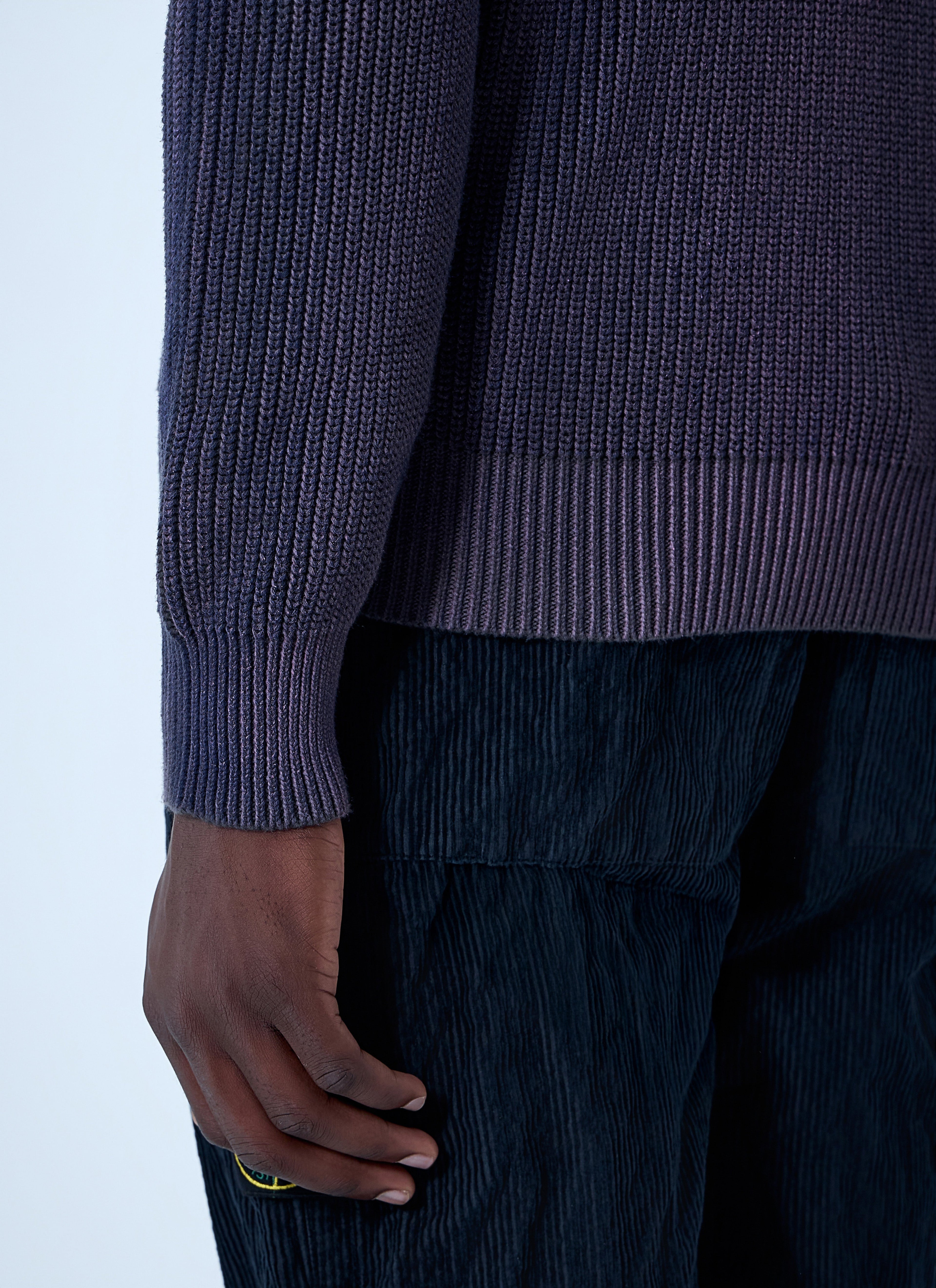 Stone Island Men Zip-Up Rib Cardigan