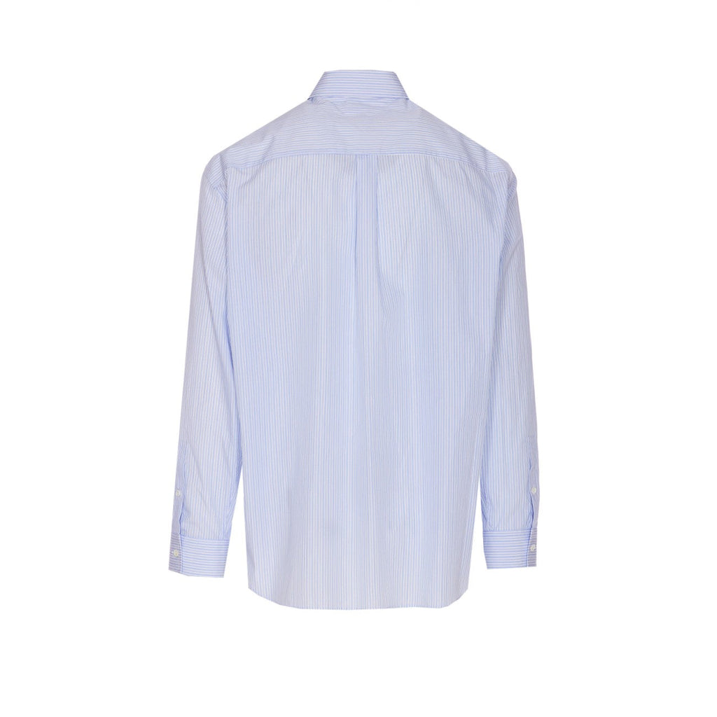 Bottega Veneta Men Stripe Cotton Poplin Shirt