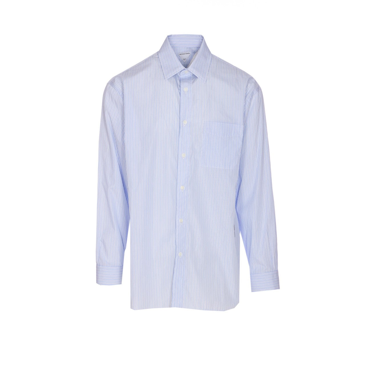 Bottega Veneta Men Stripe Cotton Poplin Shirt