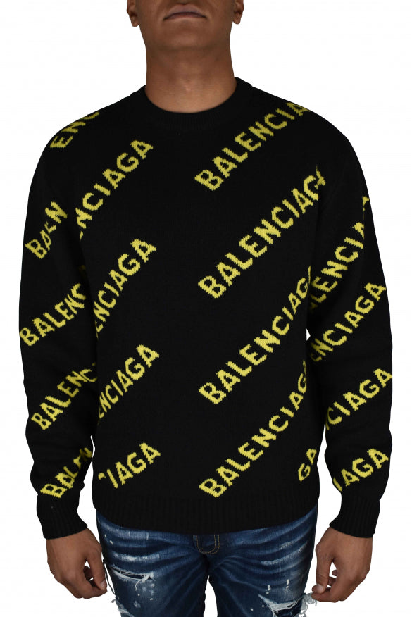 Balenciaga Men Logo Knit Sweater
