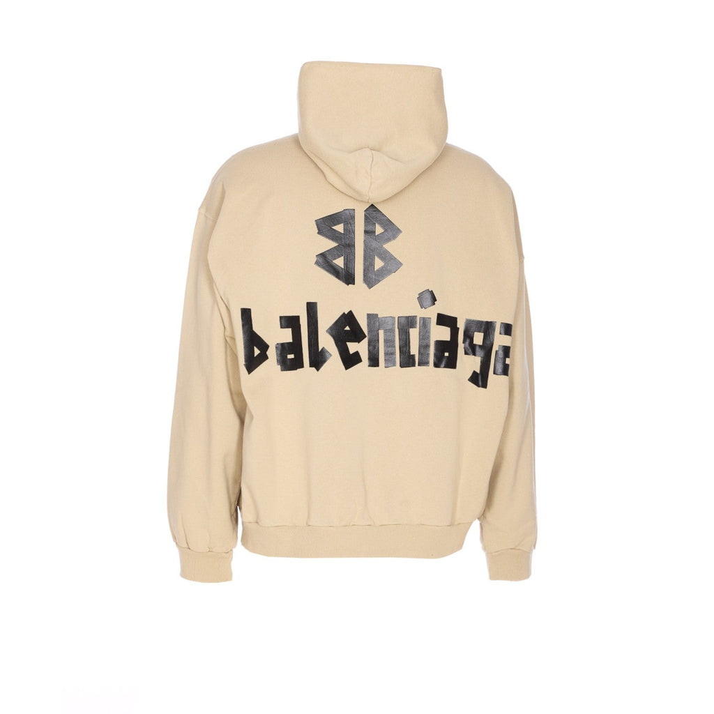 Balenciaga Men Tape Type Ripped Pocket Hoodie