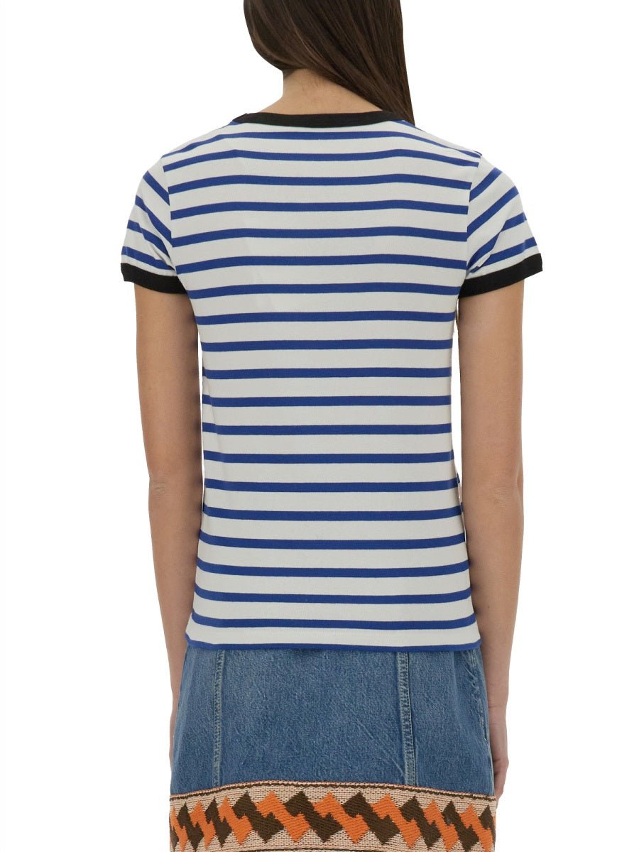 Valentino Women Striped Cotton Jersey T-Shirt - EZE Fashion®