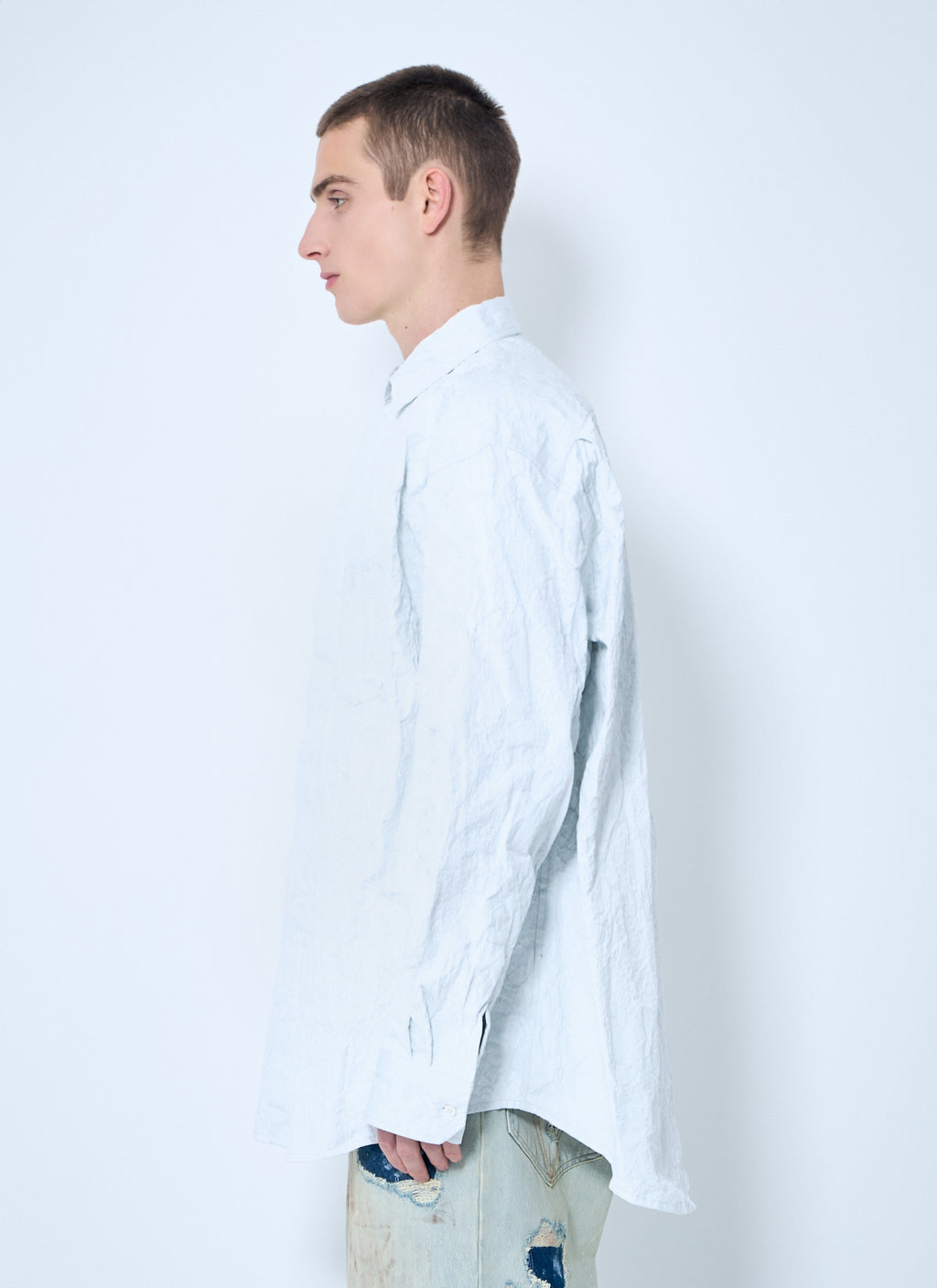 Vetements Men Metalized Wrinkled Shirt