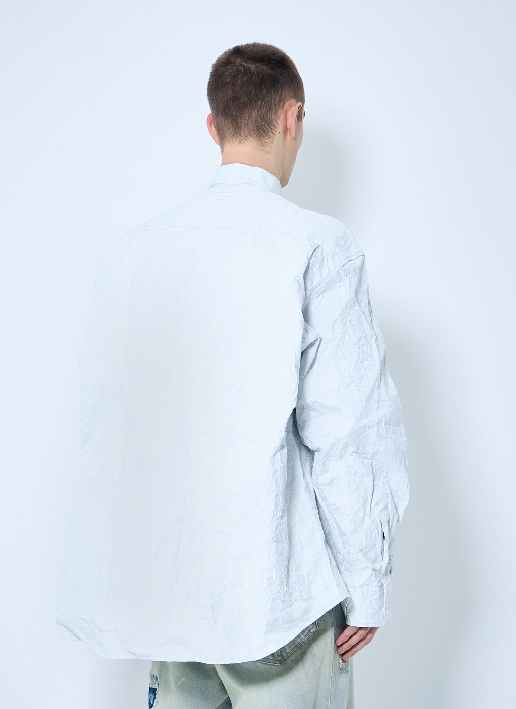 Vetements Men Metalized Wrinkled Shirt