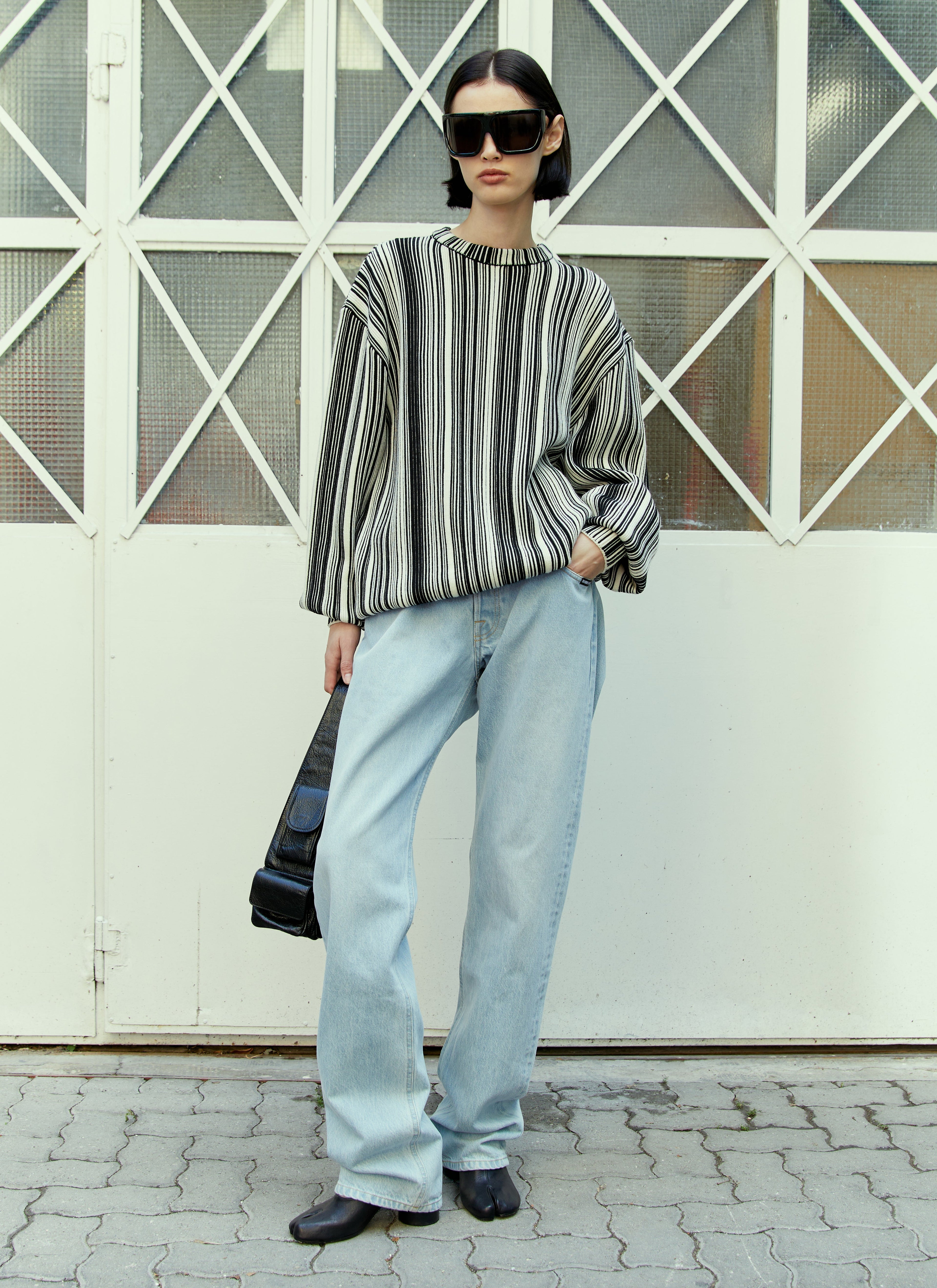 Vtmnts Men Glitched Knitted Sweater