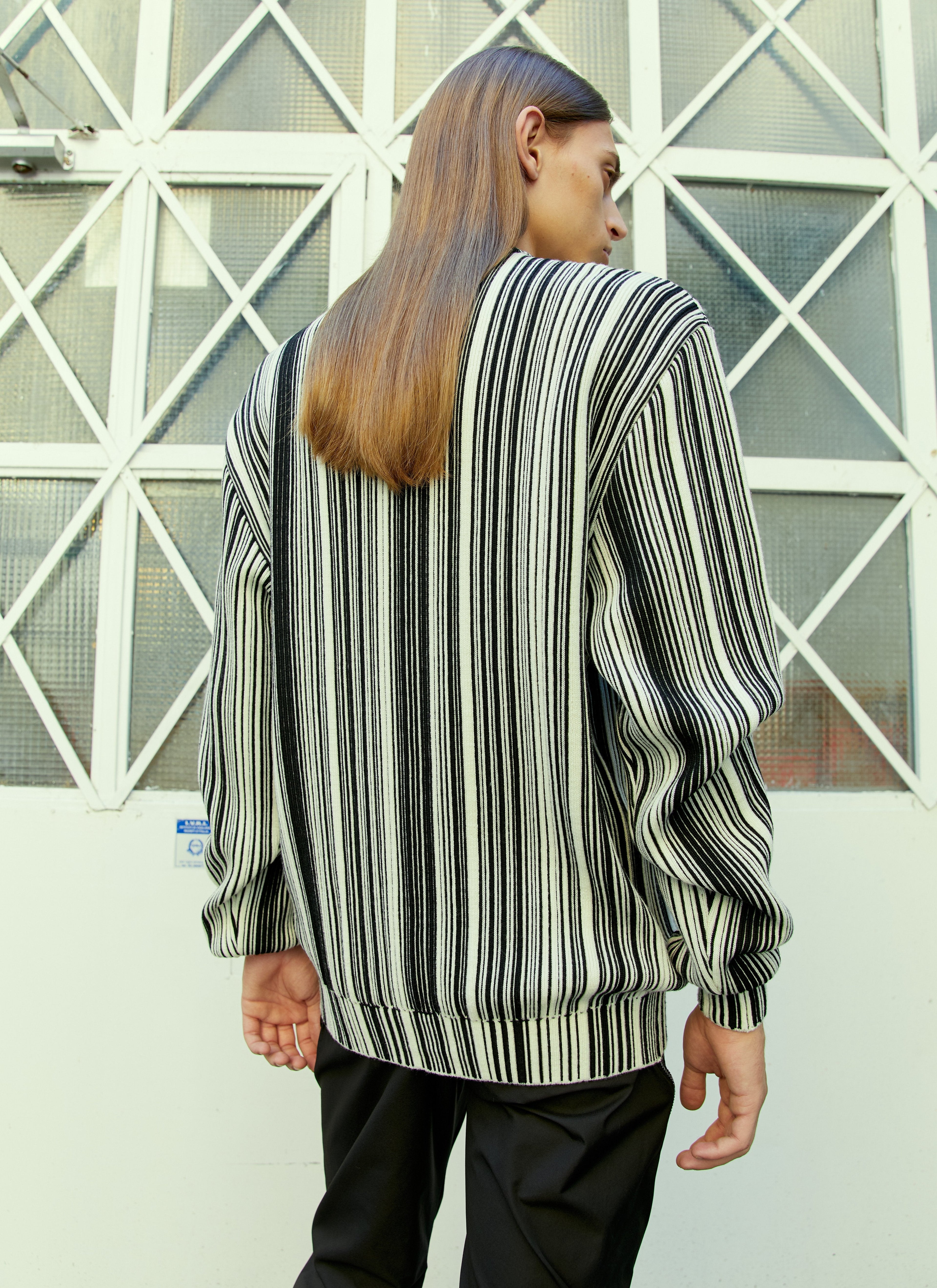 Vtmnts Men Glitched Knitted Sweater