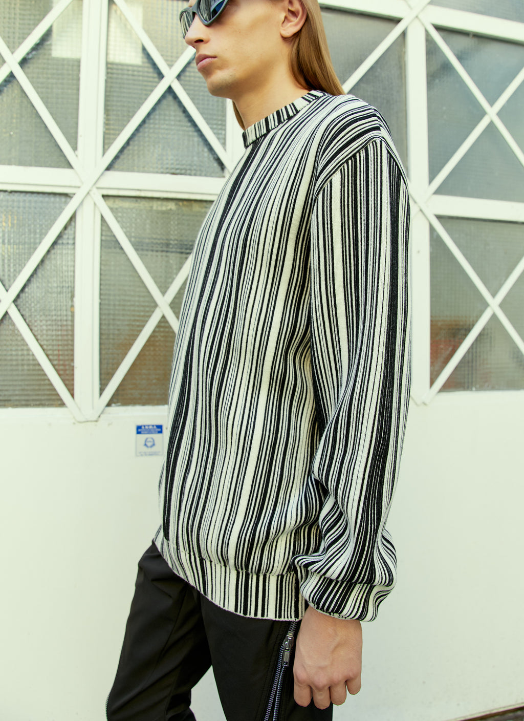 Vtmnts Men Glitched Knitted Sweater