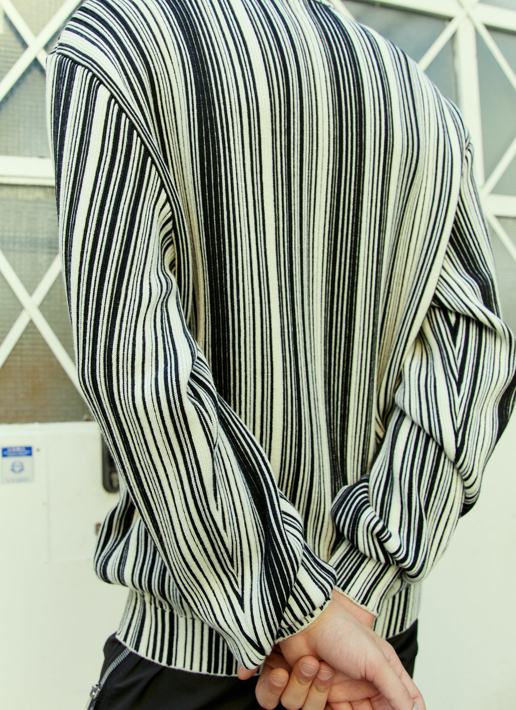 Vtmnts Men Glitched Knitted Sweater