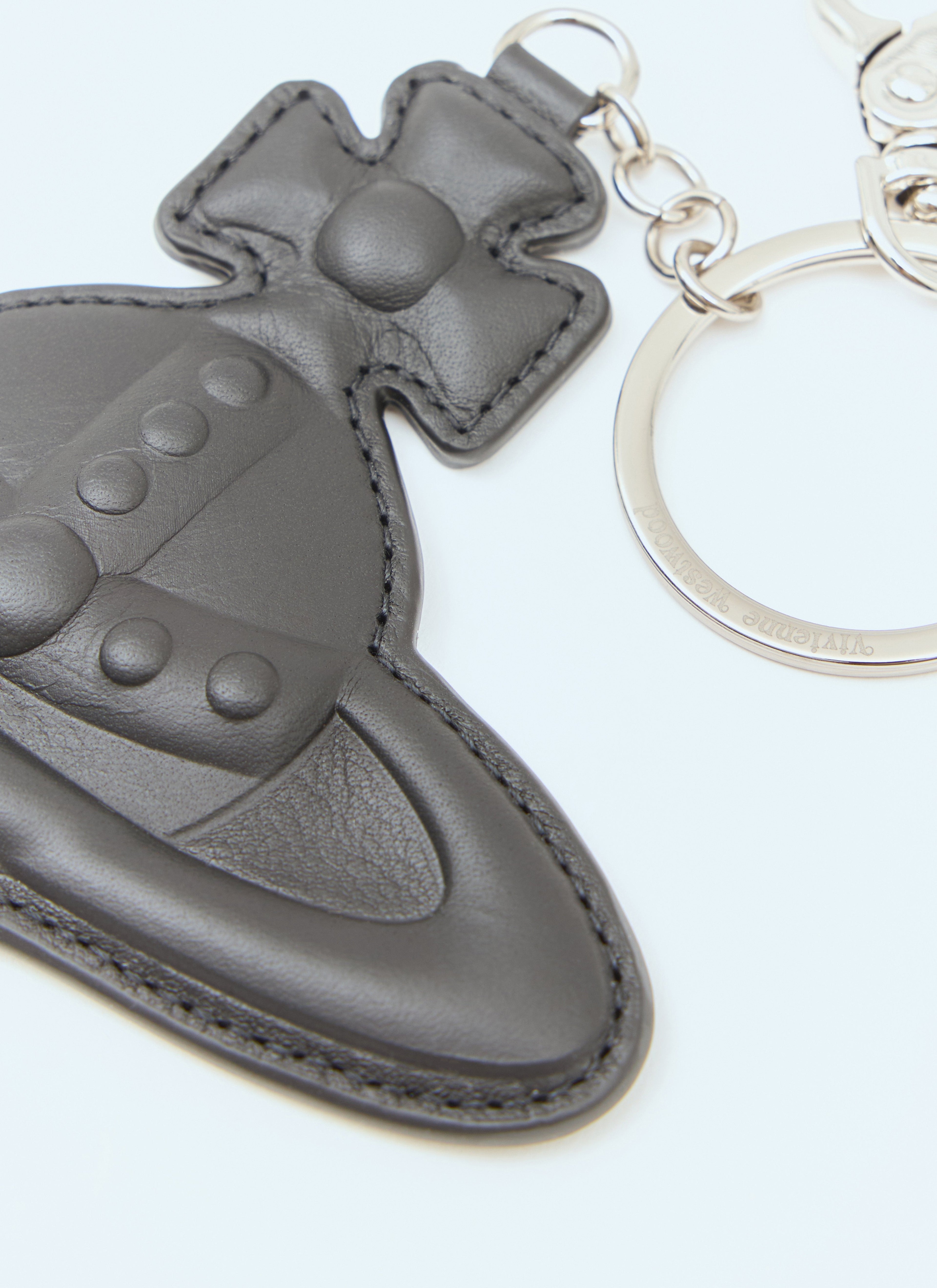 Vivienne Westwood Men Leather Orb Keyring