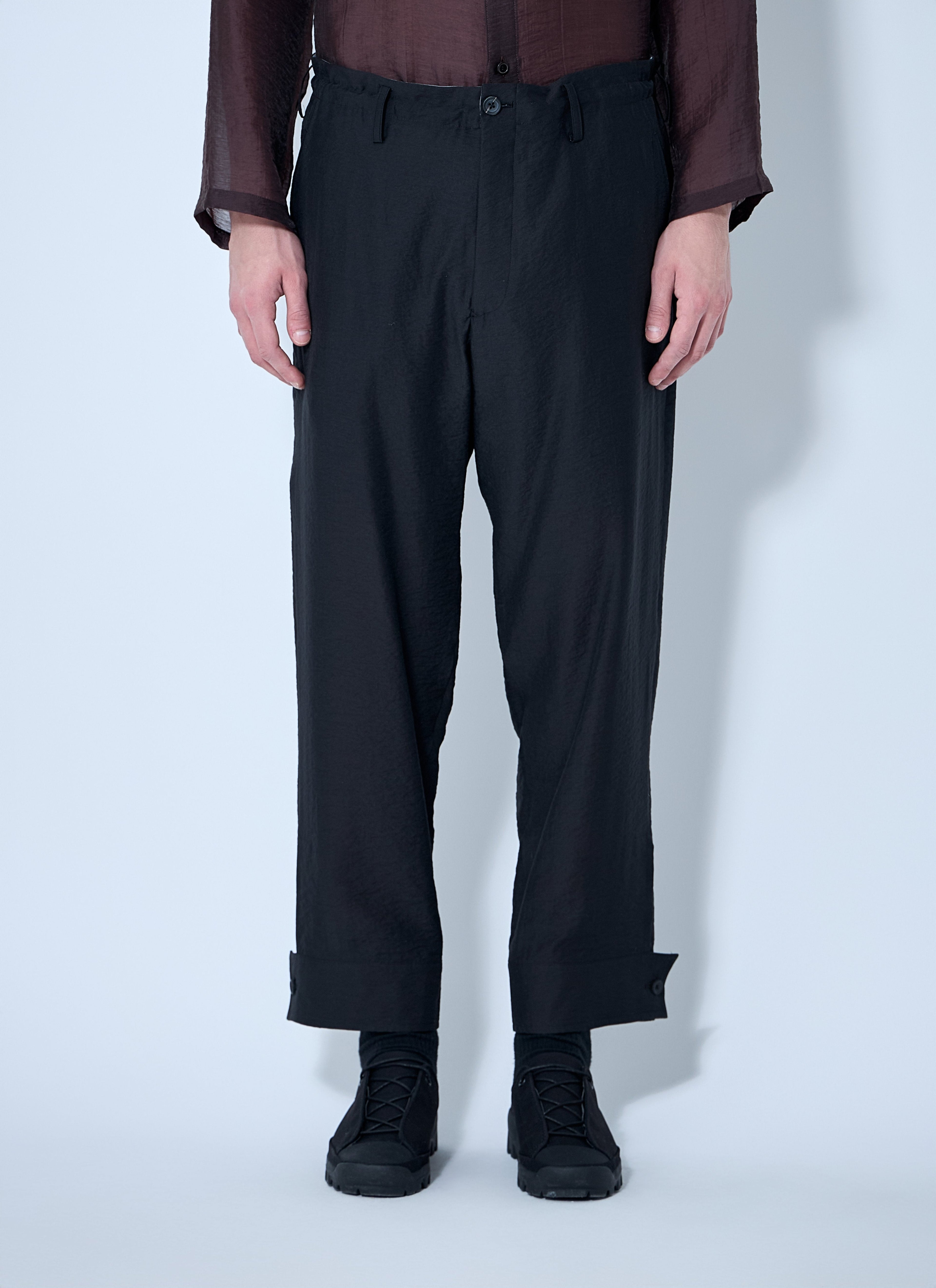 Yohji Yamamoto Men Drawstring Track Pants