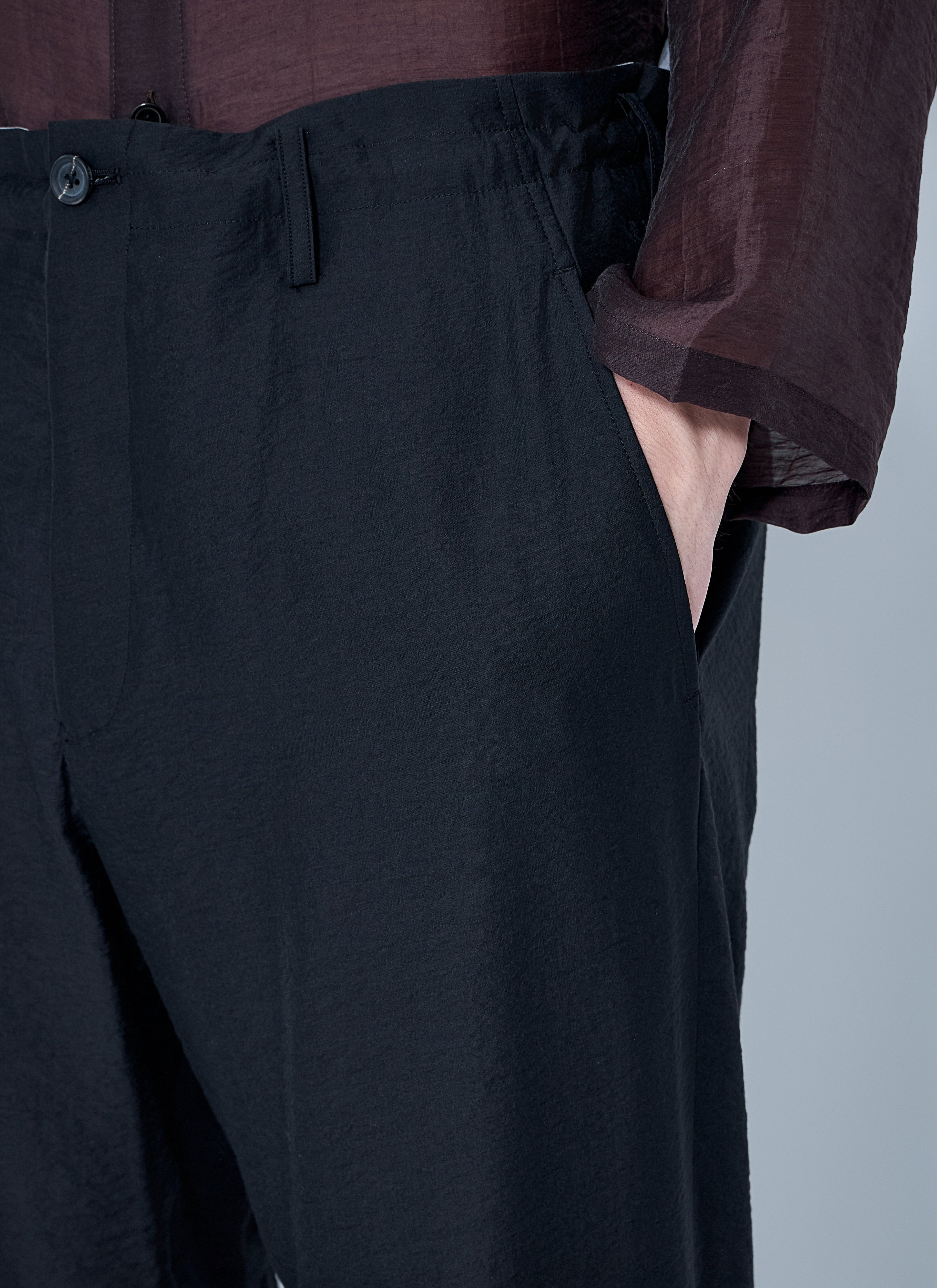 Yohji Yamamoto Men Drawstring Track Pants