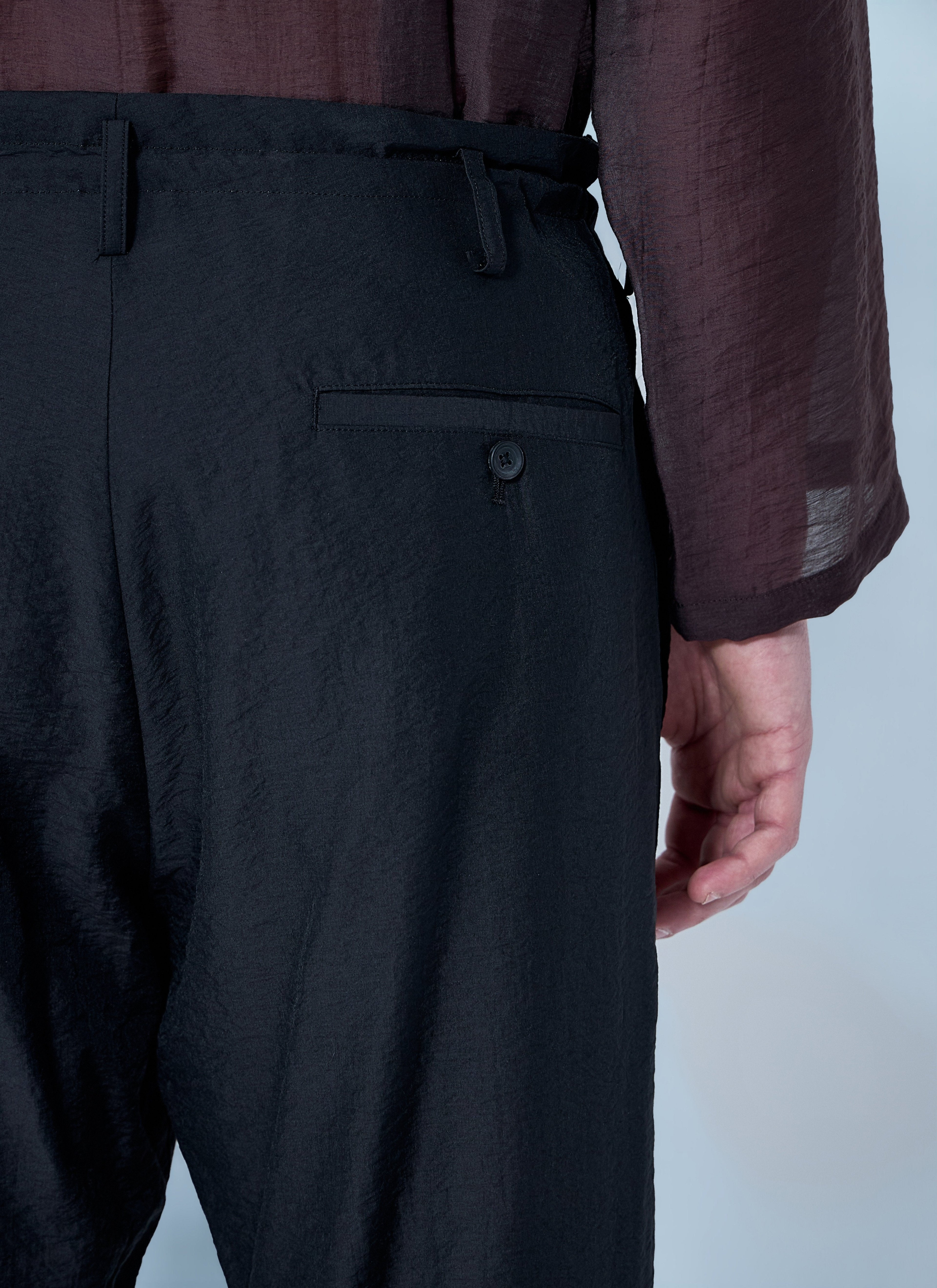 Yohji Yamamoto Men Drawstring Track Pants