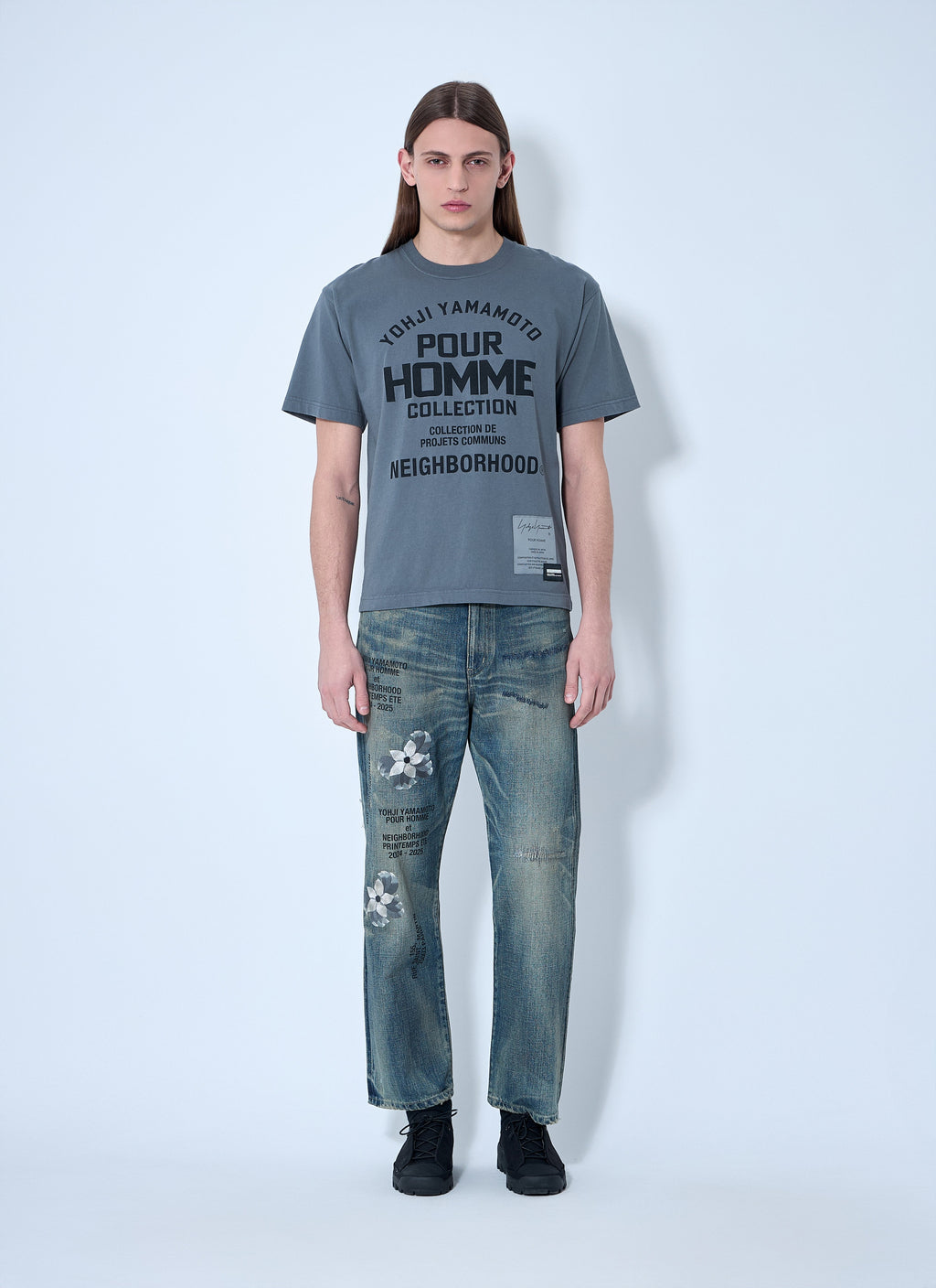 Yohji Yamamoto Men Logo Motif T-Shirt