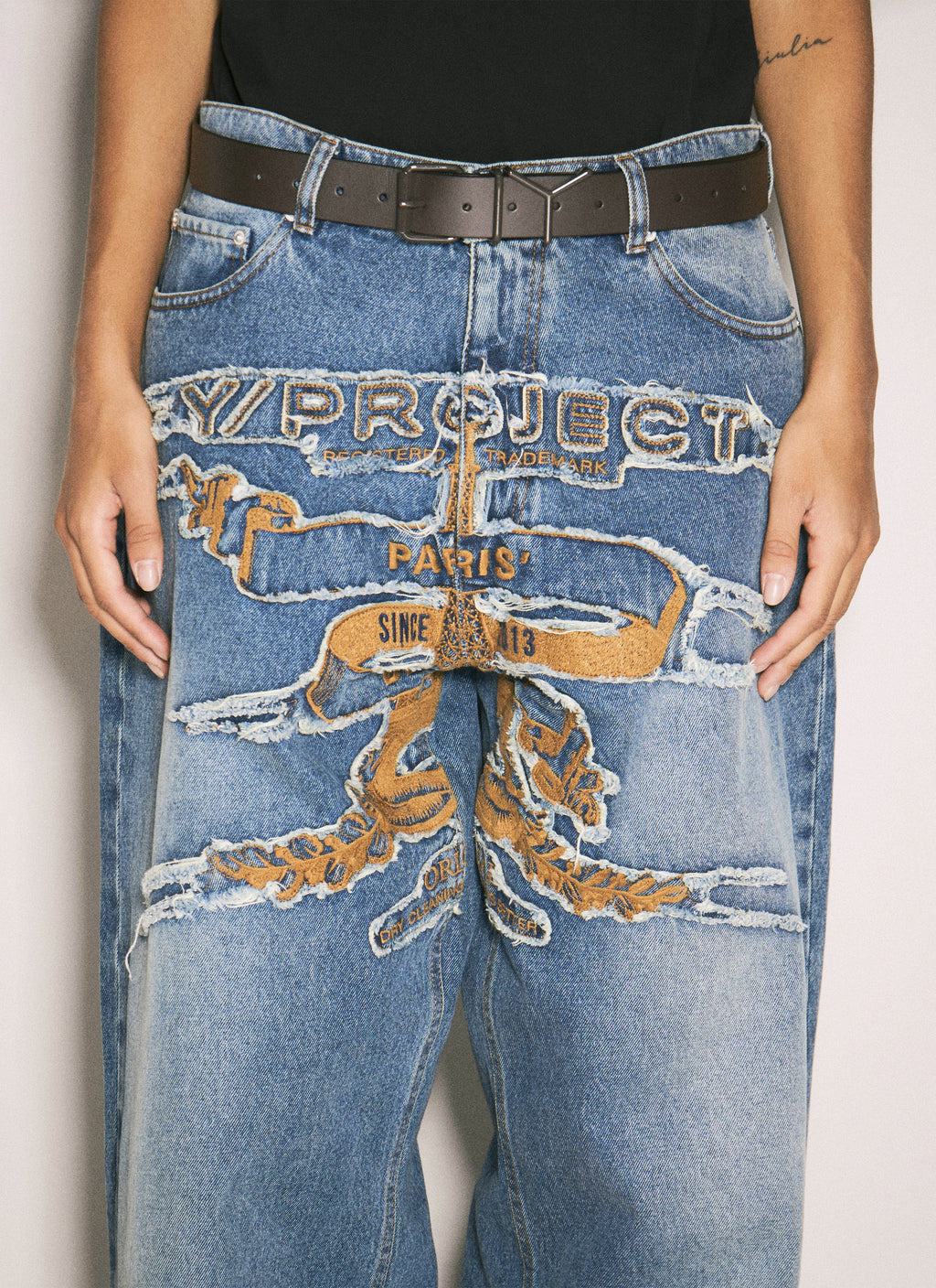 Y/Project Men Y Leather Belt