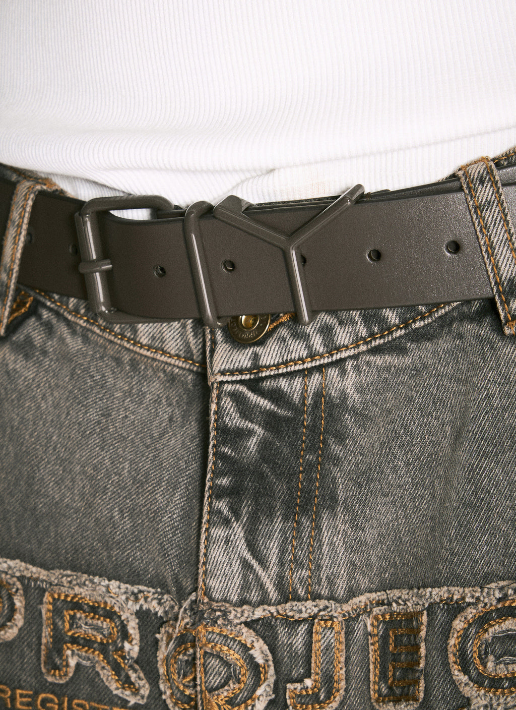 Y/Project Men Y Leather Belt