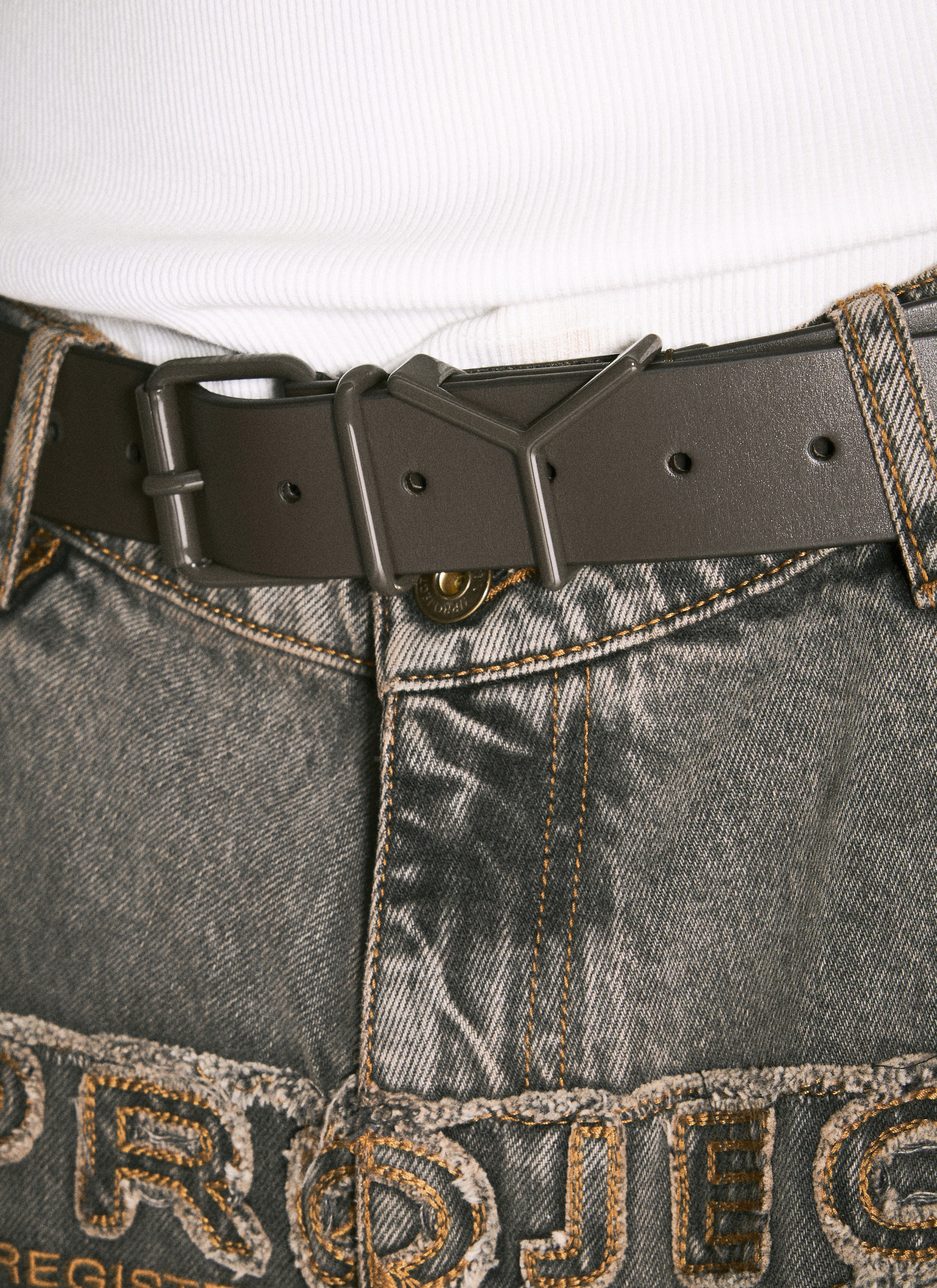 Y/Project Men Y Leather Belt